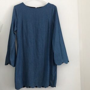 Cotton Scalloped Detailed Dress